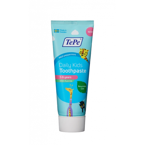 TePe Daily Kids Зубная паста для детей от 3 до 6 лет, 75 мл